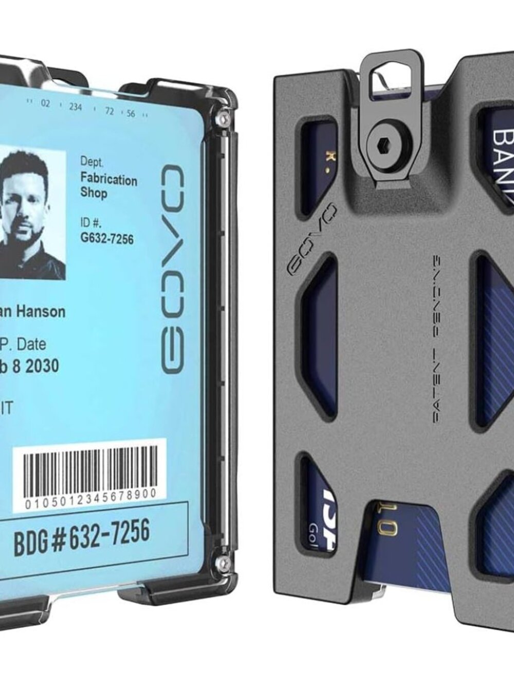 T4 Badge Holder No-Clip Version - Durable Polycarbonate ID Card Holder Holds 1 t